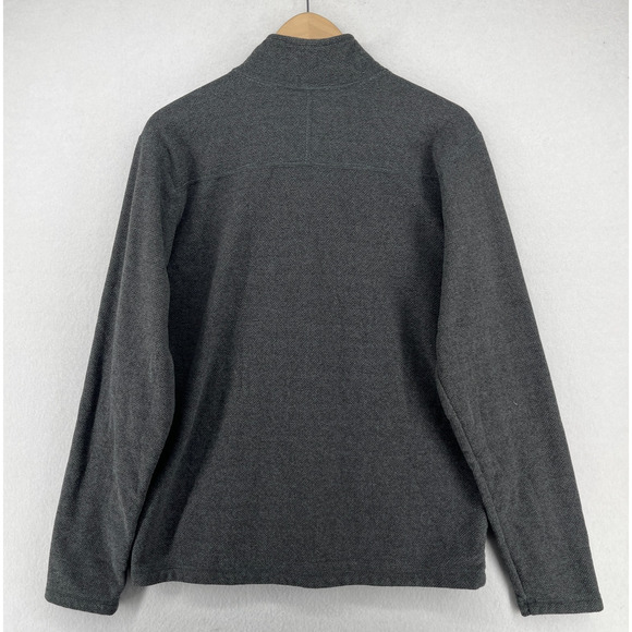 THE NORTH FACE Sweatshirt Mens L Textured Cap Rock 1/4 Zip Pullover Fleece Gray - Picture 3 of 16